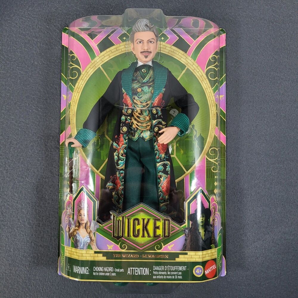 Wicked Movie Wizard Doll Jeff Goldblum Mattel GXP44 Collector Toy New Sealed
